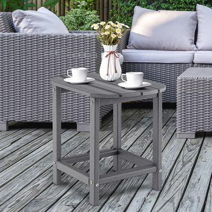 18 Inch Weather Resistant Side Table for Garden Yard Patio