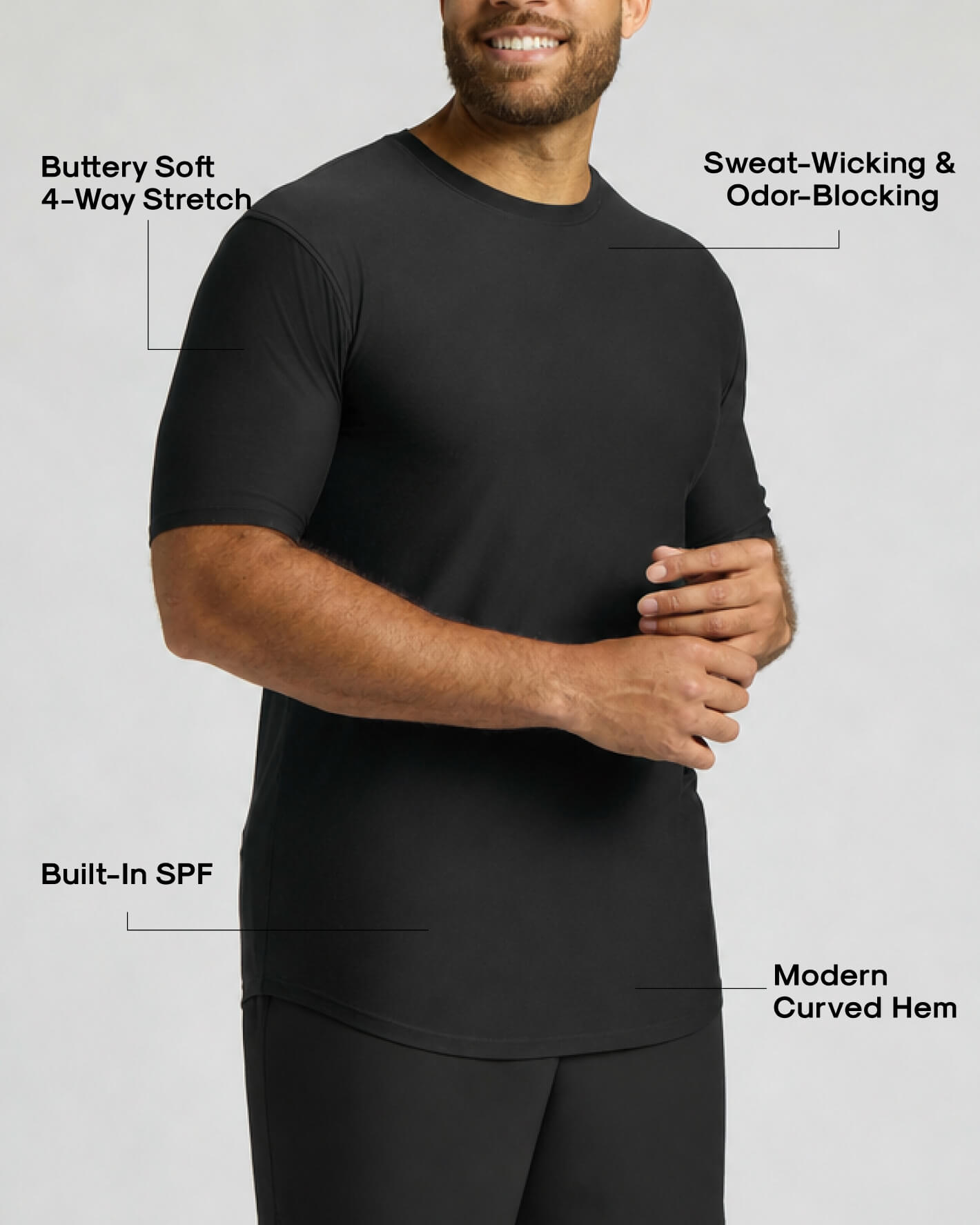 Tall Active Curved Hem Crew 6-Pack