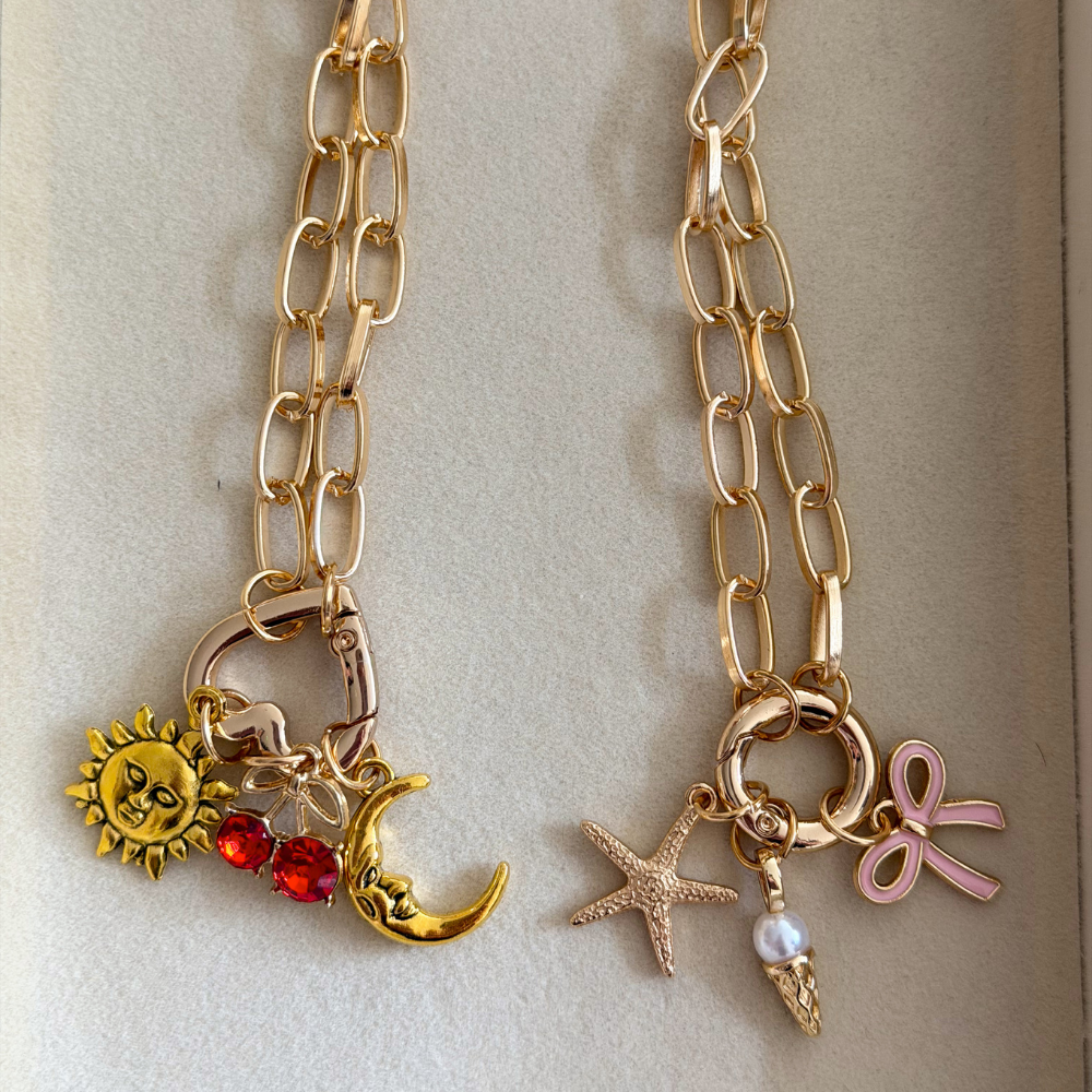 PAPERCLIP GOLD PHONE STRAP - CIRCLE
