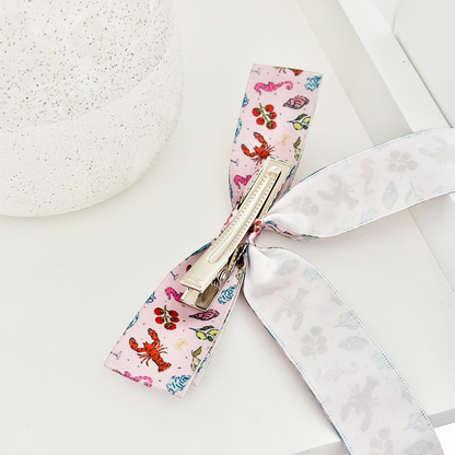 Ribbon Bow Clip - Cococabana