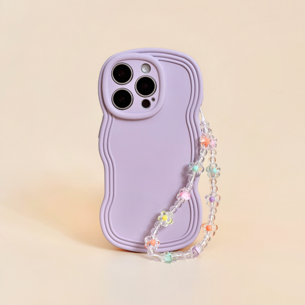 Beaded Phone Strap - Colourful Flowers