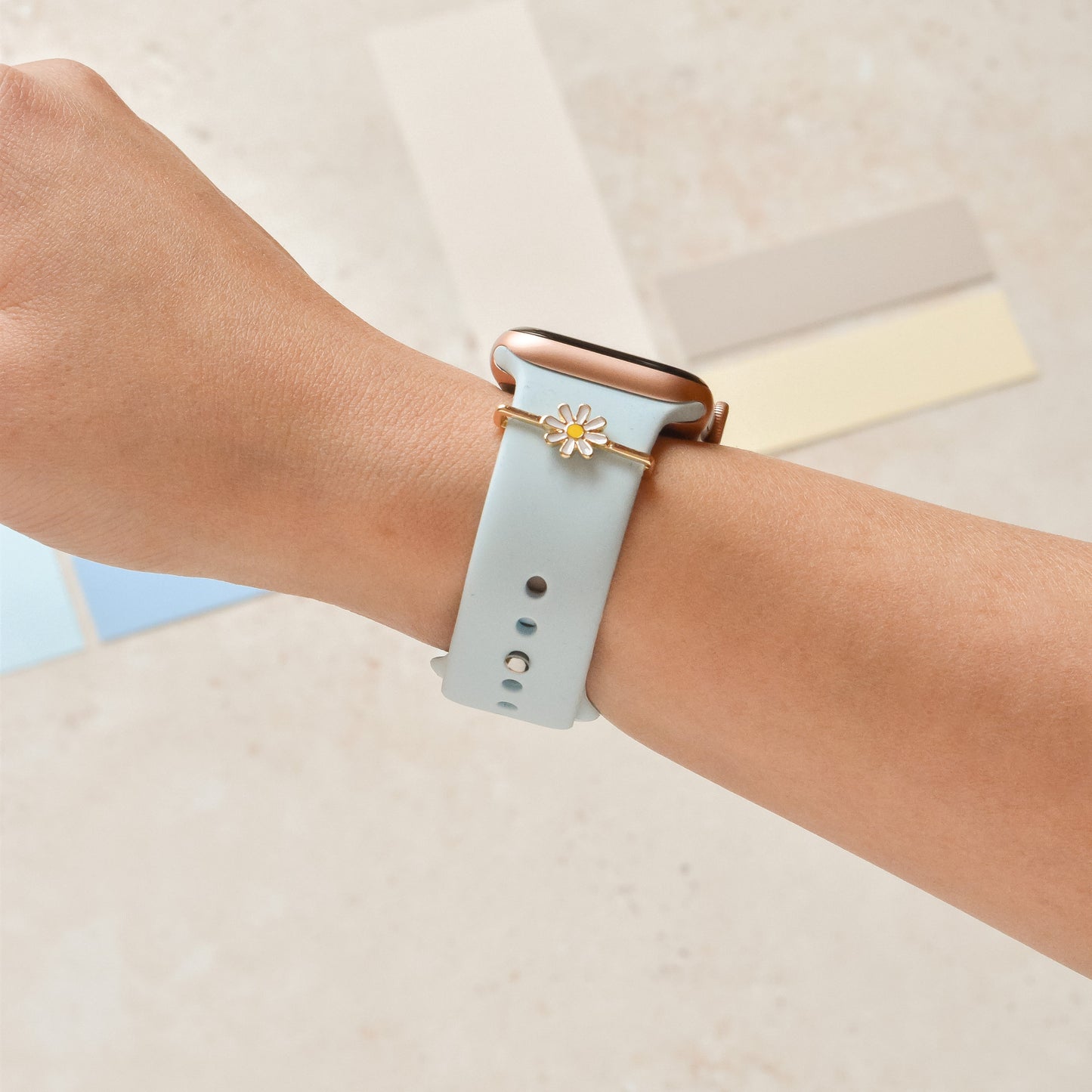 Watch Strap Charm Pack - Gold Wavy Daisy