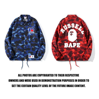 Bathing Ape Jacket Street Men's Jacket Loose Camouflage Coach Jacket