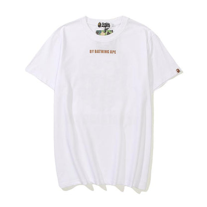 Bathing Ape T-Shirt Cartoon Round Neck Summer Printing Plus Size Short-Sleeved Casual T-shirt