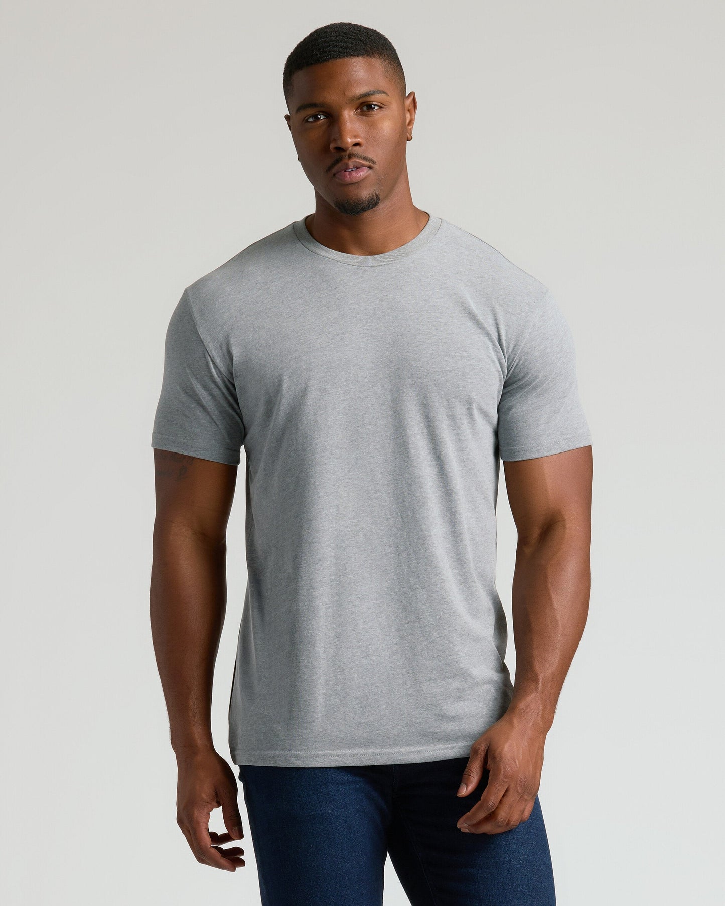 Straight Hem Crew Neck T-Shirt 10-Pack