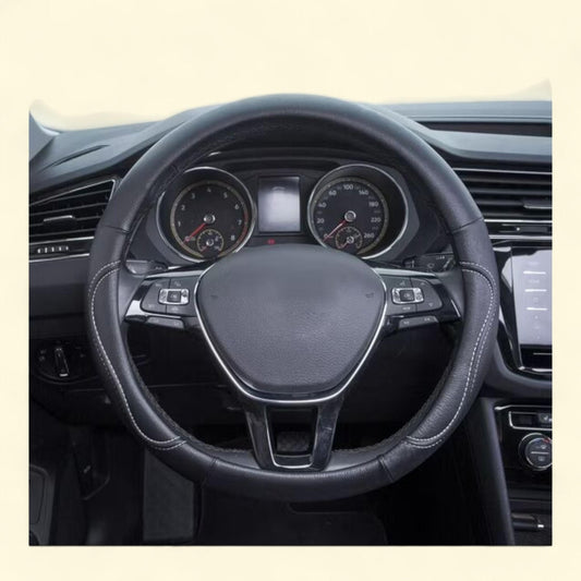 Auto Drive Truck Steering Wheel Cover, Country Black/White, Universal Fit, 0.36kg