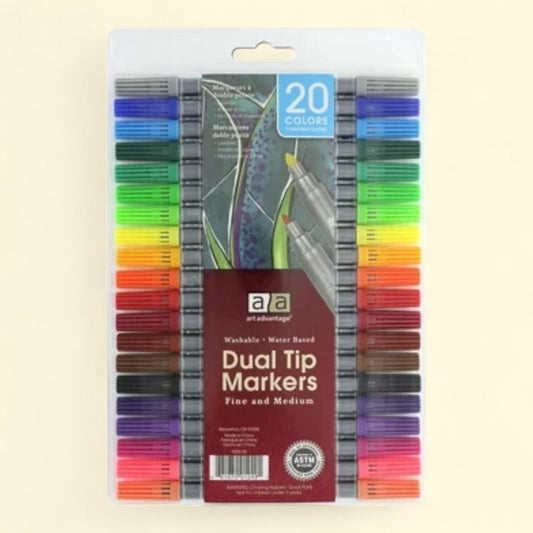 Art Advantage Marker Set, Dual Tip 20pc